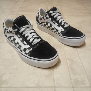 Vans Monochrome Checkered Sneakers